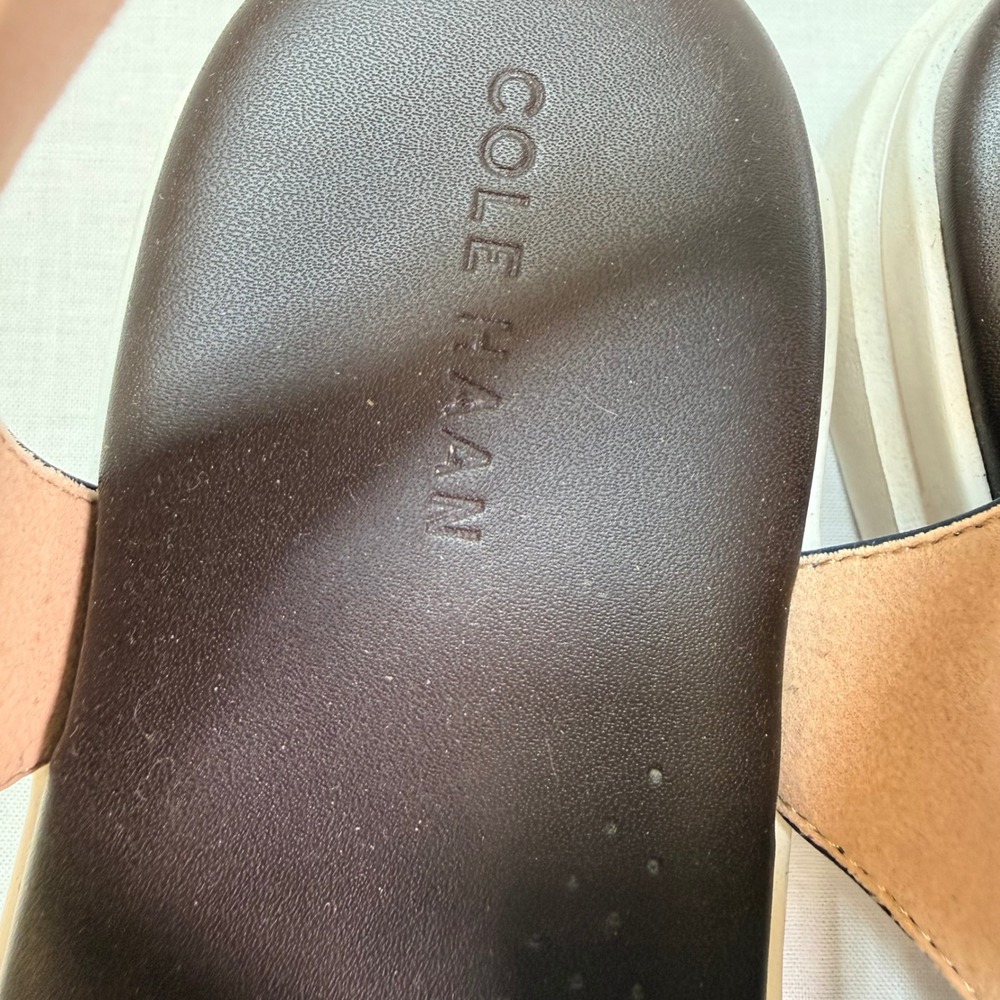 Cole Haan GrandPro Rally Castine Sandals Blue Leather Platform W29616 Womens 8.5 - Picture 4 of 8